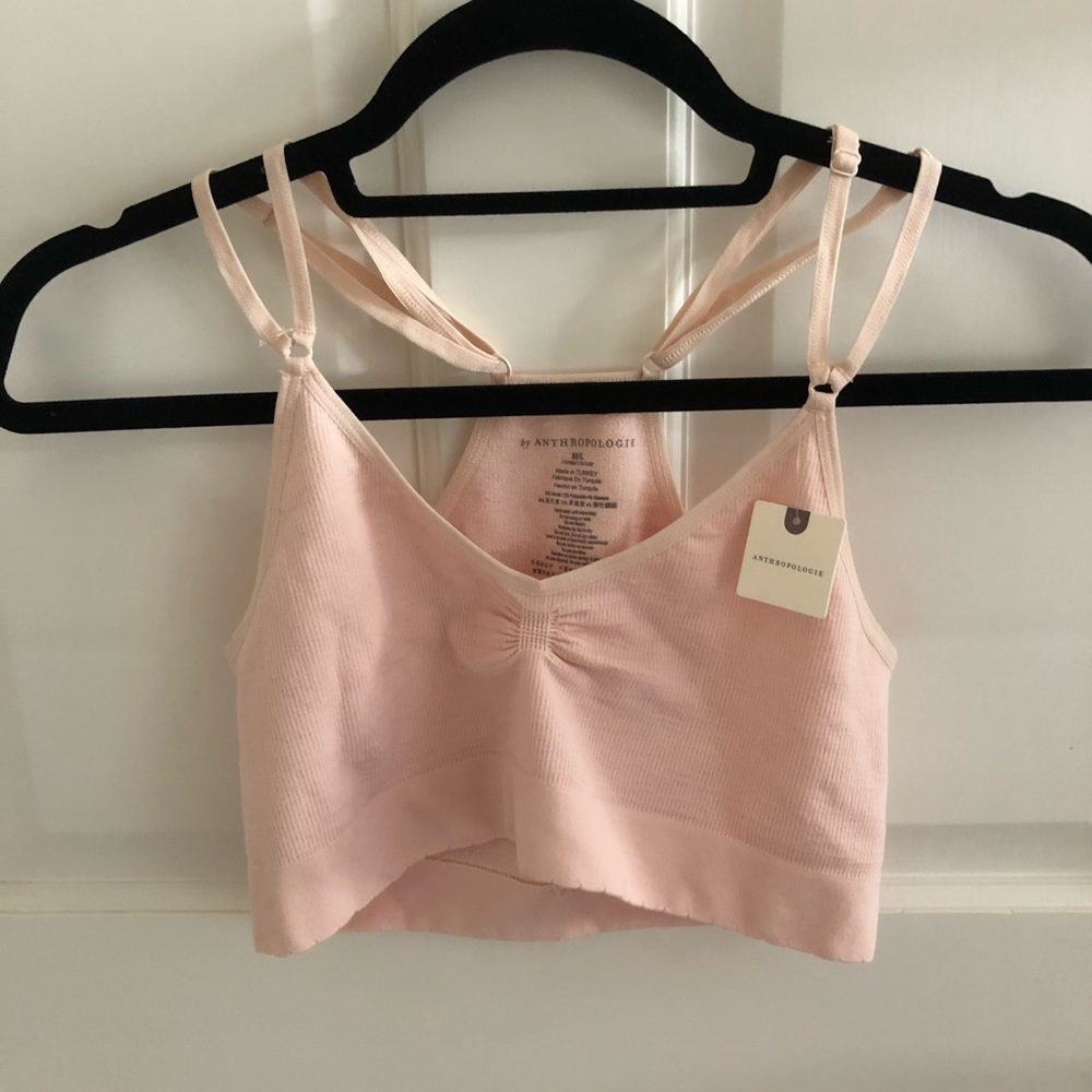 NEW Anthropologie Blush Pink Bralette Size M/L